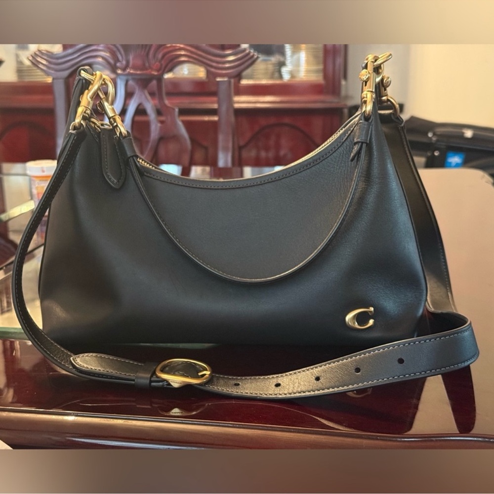 Black Leather Shoulder Bag